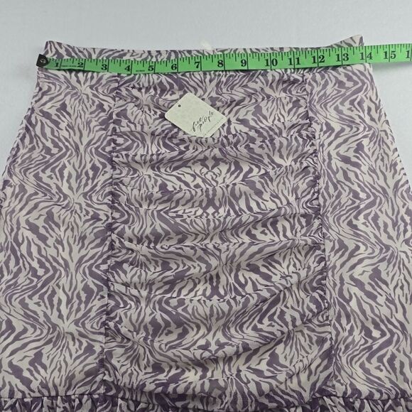 Free People NWT Women's Romi Mesh Mini Skirt In Zebra Combo Size Small - Picture 9 of 11